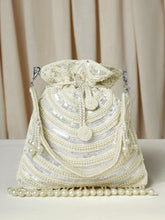 Handcrafted Pearl Potli Styles - White