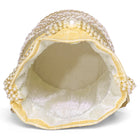 Cream potli bag named Sequin & Pearl Embellished Potli Bag, featuring faux pearl detailing and soft fabric texture | Peora

