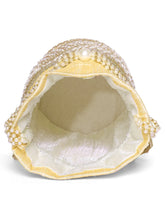 Cream potli bag named Sequin & Pearl Embellished Potli Bag, featuring faux pearl detailing and soft fabric texture | Peora
