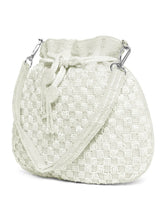 Elegant Beads Potli for Evening Occasions - White