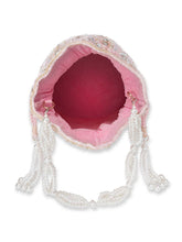 Pearl-Embellished Velvet Drawstring Bag