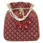 Stylish Glamour Grasp Potli Bag - Maroon