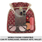 Stylish Glamour Grasp Potli Bag - Maroon