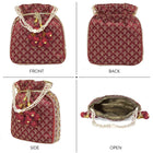 Stylish Glamour Grasp Potli Bag - Maroon