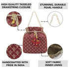 Stylish Glamour Grasp Potli Bag - Maroon
