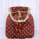 Stylish Glamour Grasp Potli Bag - Maroon