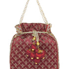 Stylish Glamour Grasp Potli Bag - Maroon