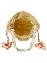 Heritage Embroidered Potli with Pearls