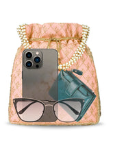 Heritage Embroidered Potli with Pearls