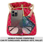 Stylish Glamour Grasp Potli Bag - Rani Pink