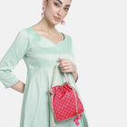 Stylish Glamour Grasp Potli Bag - Rani Pink
