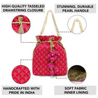 Stylish Glamour Grasp Potli Bag - Rani Pink