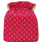 Stylish Glamour Grasp Potli Bag - Rani Pink