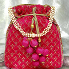 Stylish Glamour Grasp Potli Bag - Rani Pink