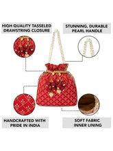 Glamour Grasp Cream Colour Potli Bag