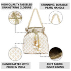Stylish Glamour Grasp Potli Bag - White