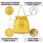 Stylish Glamour Grasp Potli Bag - Yellow