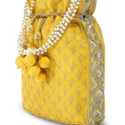 Stylish Glamour Grasp Potli Bag - Yellow