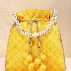 Stylish Glamour Grasp Potli Bag - Yellow