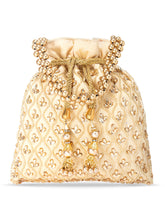 Evening Chic Cream Potli Bag