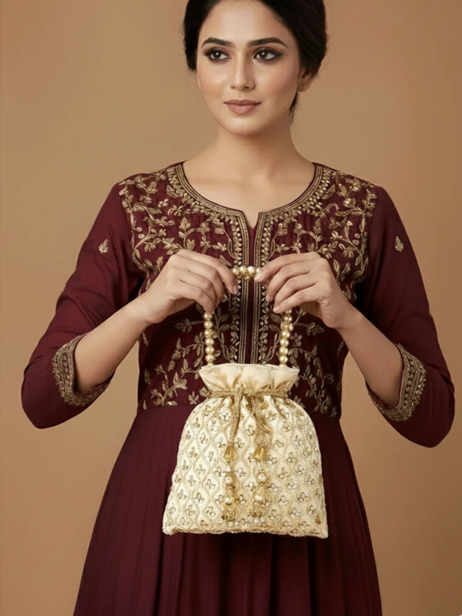 Shine On Studded Stone Potli Bag