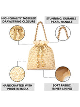 Evening Chic Cream Potli Bag