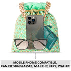 Shine On Studded Stone Potli Bag - Mint