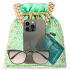 Shine On Studded Stone Potli Bag - Mint