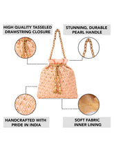 Evening Chic Cream Potli Bag