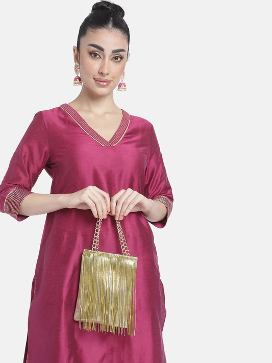 Glam Tassel Chain Detail Handbag