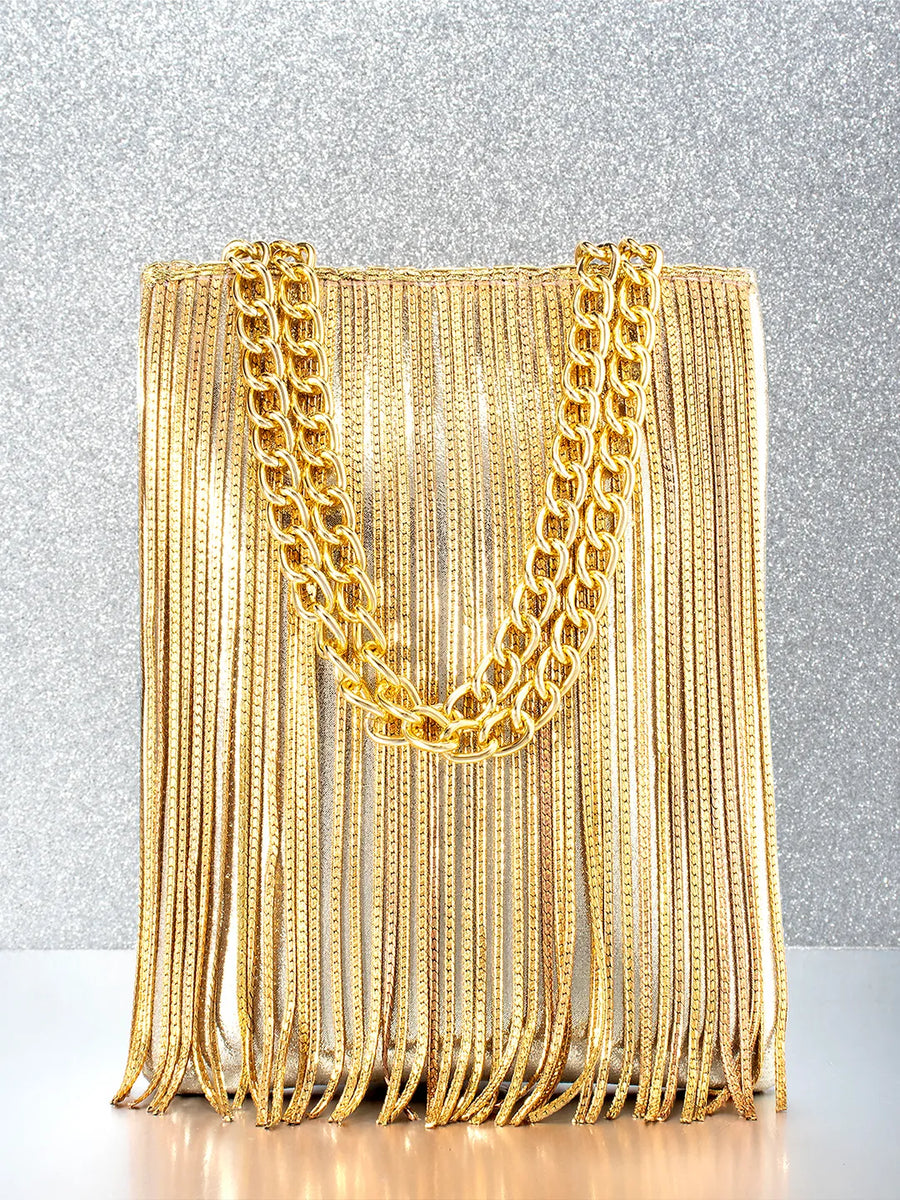 Glam Tassel Chain Detail Handbag