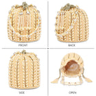 Sparkling Accent Bridal Glam Potli Bag - Rose Gold