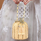 Sparkling Accent Bridal Glam Potli Bag - Rose Gold