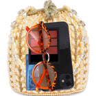 Sparkling Accent Bridal Glam Potli Bag - Rose Gold