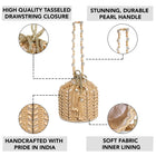 Sparkling Accent Bridal Glam Potli Bag - Champagne