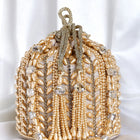 Sparkling Accent Bridal Glam Potli Bag - Champagne