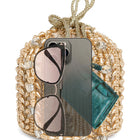Sparkling Accent Bridal Glam Potli Bag - Champagne