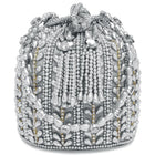 Sparkling Accent Bridal Glam Potli Bag - Silver