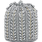 Sparkling Accent Bridal Glam Potli Bag - Silver