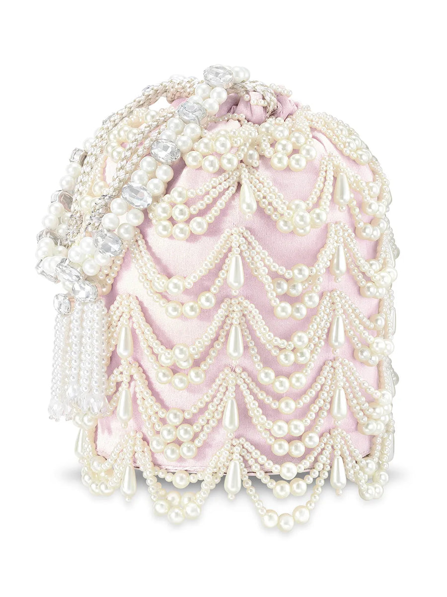 Glamour Pearl Cascade Evening Bag