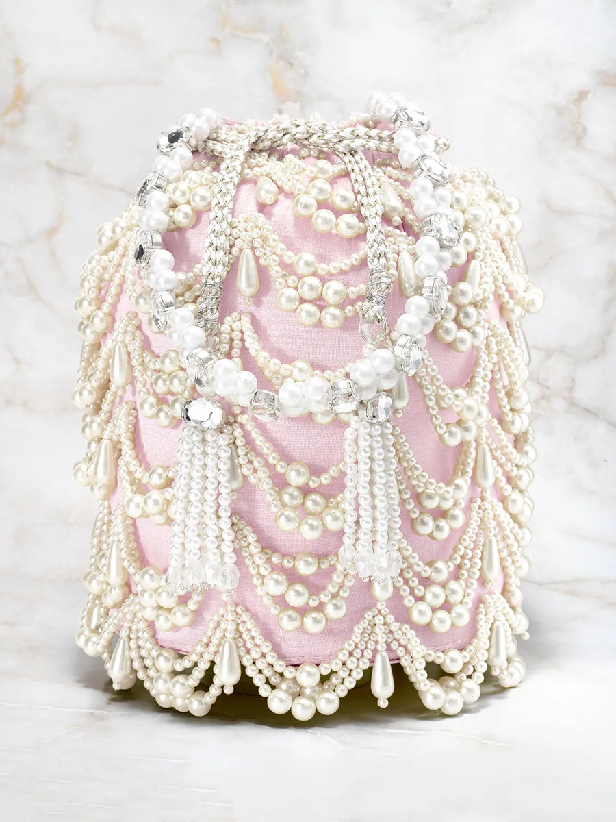 Glamour Pearl Cascade Evening Bag