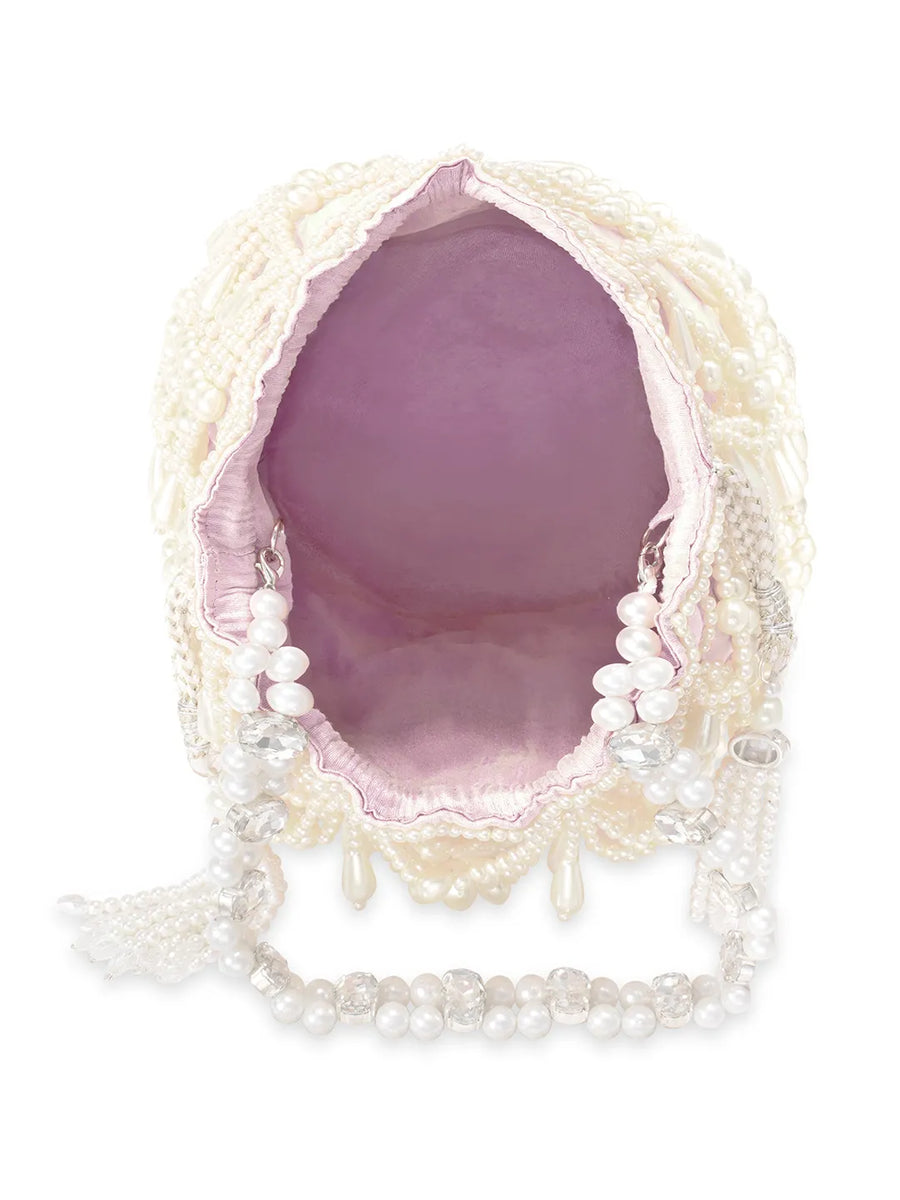 Glamour Pearl Cascade Evening Bag