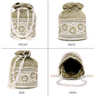 Bling Bliss Sequin-Infused Potli Bag - Brown