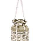 Bling Bliss Sequin-Infused Potli Bag - Brown