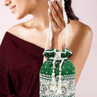 Bling Bliss Sequin-Infused Potli Bag - Green