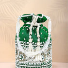 Bling Bliss Sequin-Infused Potli Bag - Green