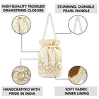 Bling Bliss Sequin-Infused Potli Bag - Gold