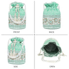 Bling Bliss Sequin-Infused Potli Bag - Mint