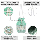 Bling Bliss Sequin-Infused Potli Bag - Mint