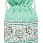 Bling Bliss Sequin-Infused Potli Bag - Mint